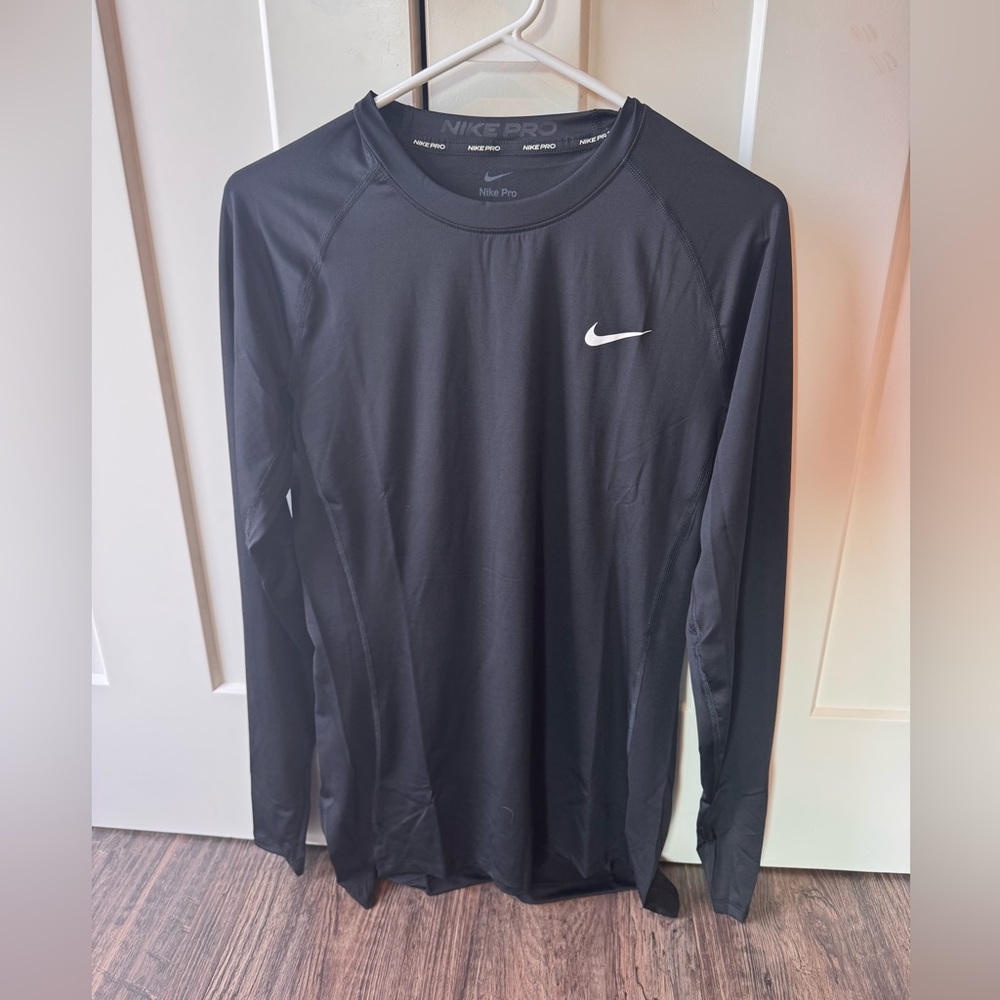 Nike Pro Men's Black Long Sleeve Shirt Large